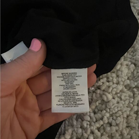 NWT Anne Klein Polka Dot Sheer Sleeves Black Blouse Small - Picture 9 of 10